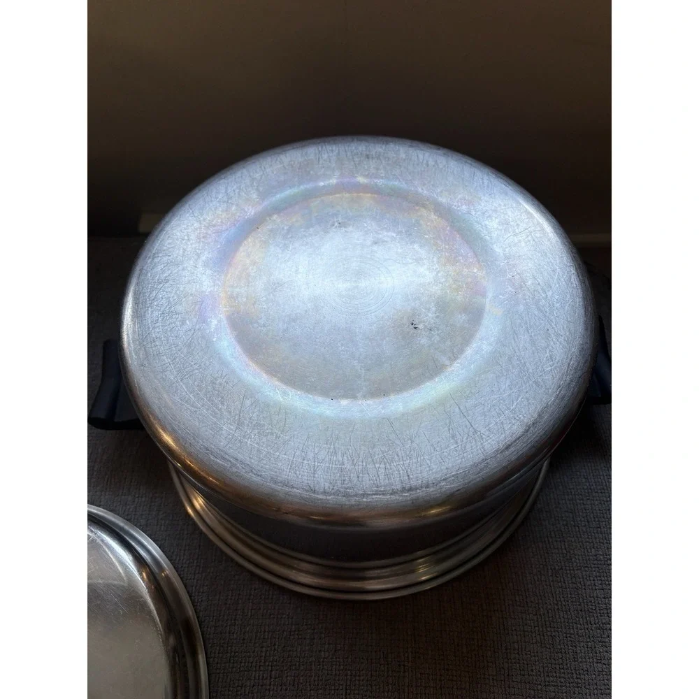 Saladmaster 6 Qt Dutch Oven Stock Pot 18-8 Tri Clad Stainless Steel w/Vapo Lid